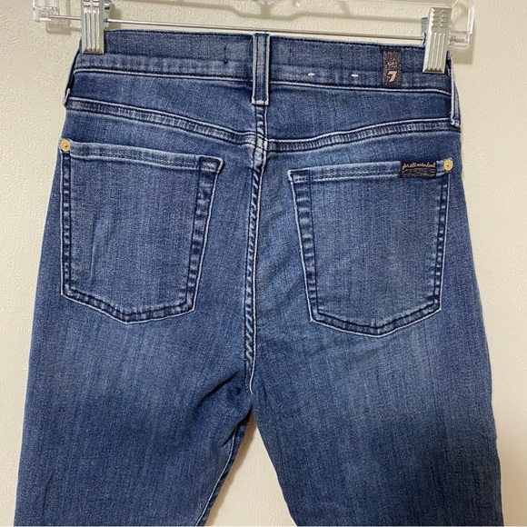 7 for All Mankind Gwenevere Ankle Jeans Raw Hem size 26 - Picture 7 of 8